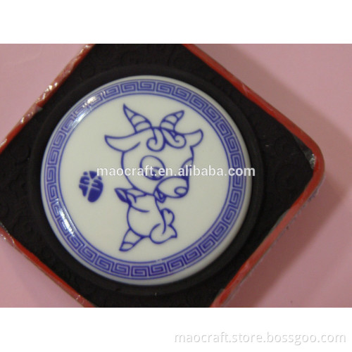 Chinese traditional Zodiac --Activated carbon, Pocelain car hang ornament (Sheep)) for New Year Gifts